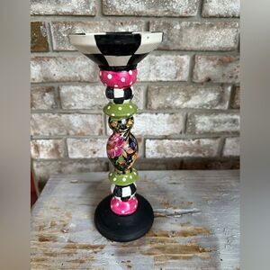 Whimsical Hand Painted Candle holder